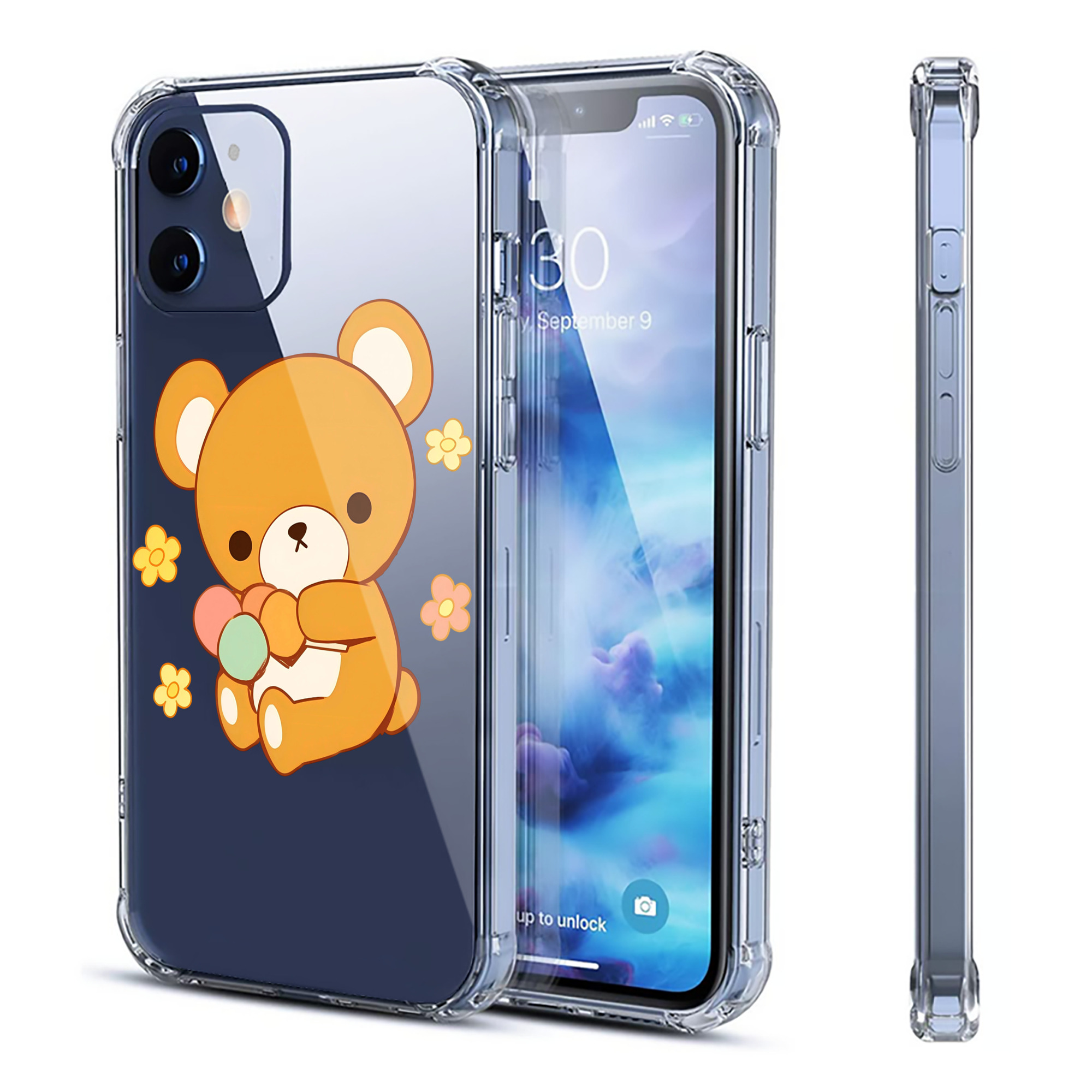 （画像用） リラックマ リラックマ キイロイトリ Rilakkuma Korilakkuma Kiiroitori 【iPhone 12シリーズ対応】透明スマホケース（クリアソフトケース）